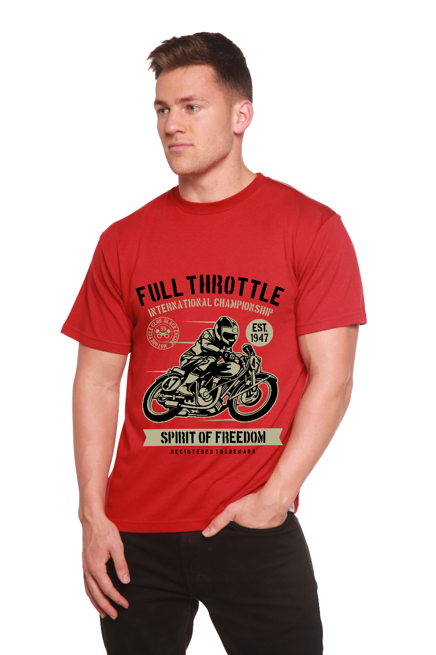 Spun Bamboo Fuul Throttle Men's Bamboo Viscose/Organic Cotton Short Sleeve Graphic T-Shirt — main product shot