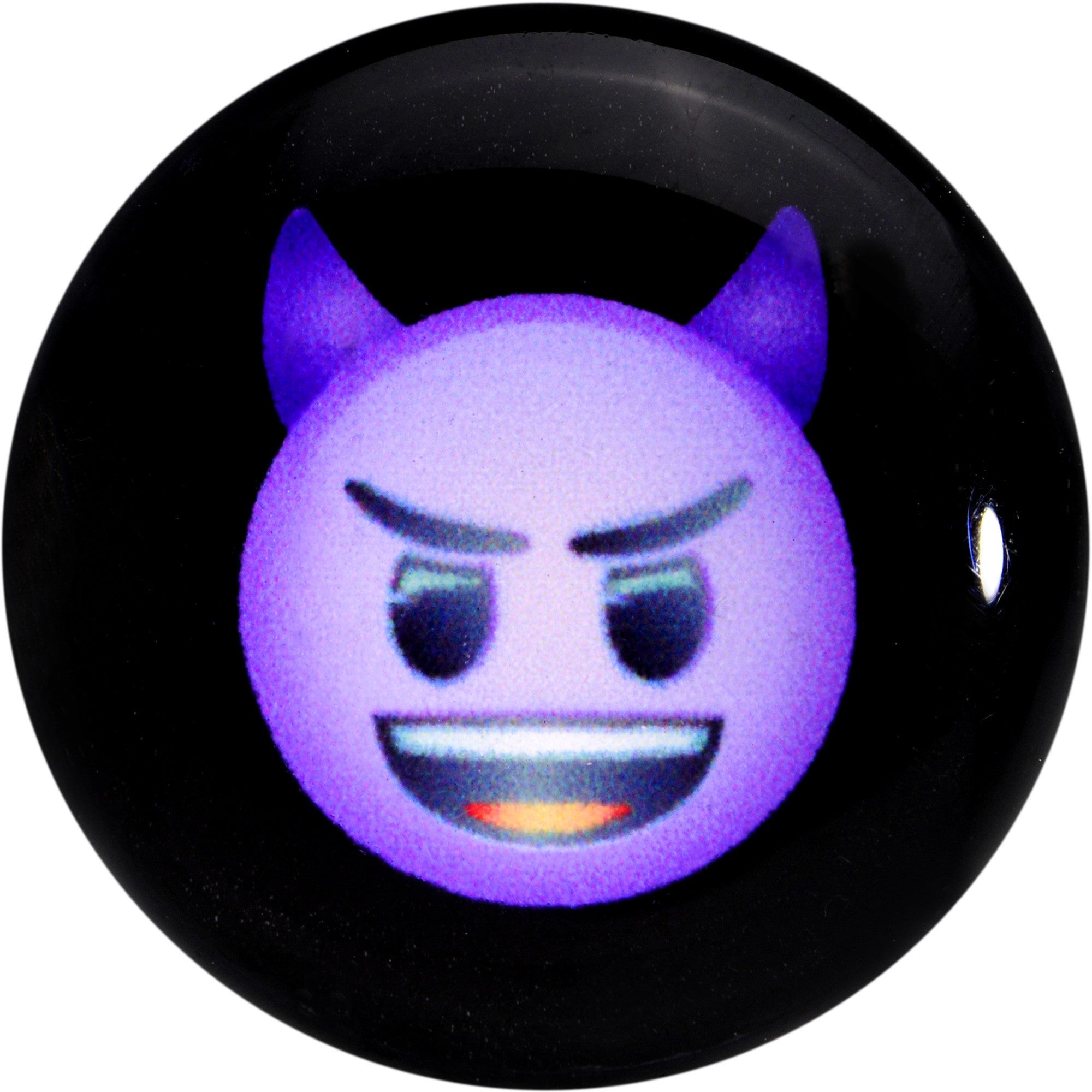 BodyCandy 2G Licensed Purple Devil emoji Acrylic Double Flare Plug Set — plug category context