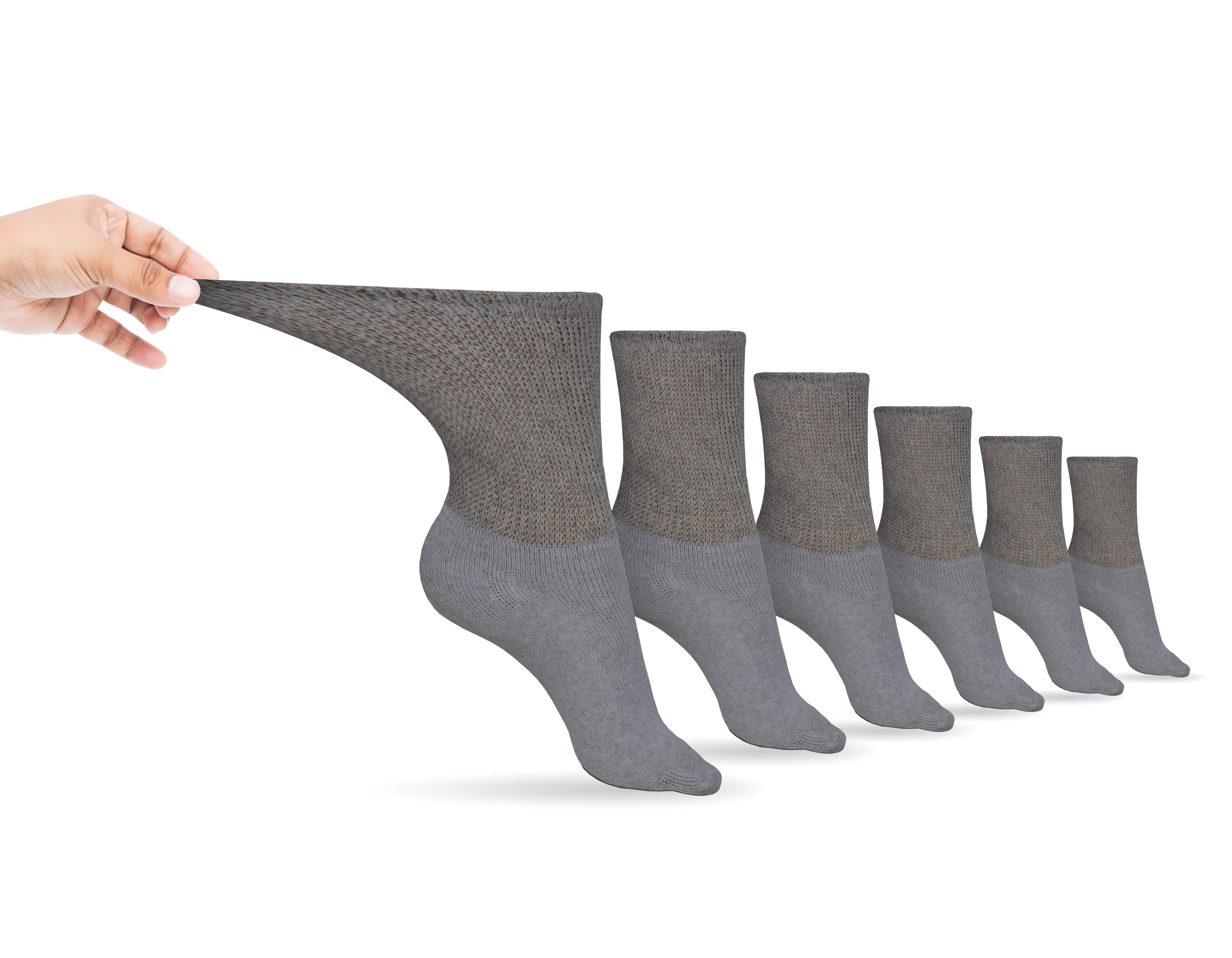 DSC Non-binding Cotton Diabetic Crew Socks (6-pair Pack) — lifestyle context
