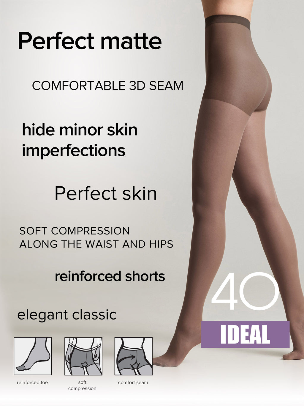 TheRanok.com Tights Conte Ideal 40 Den - Ultimate Matt — alternative angle