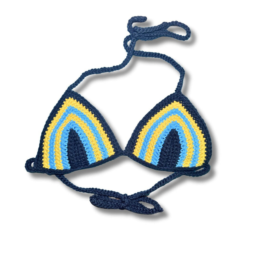 Stitched by Spice Bahamian Mesh Crochet Shorts with Bikini Matching Set — size reference