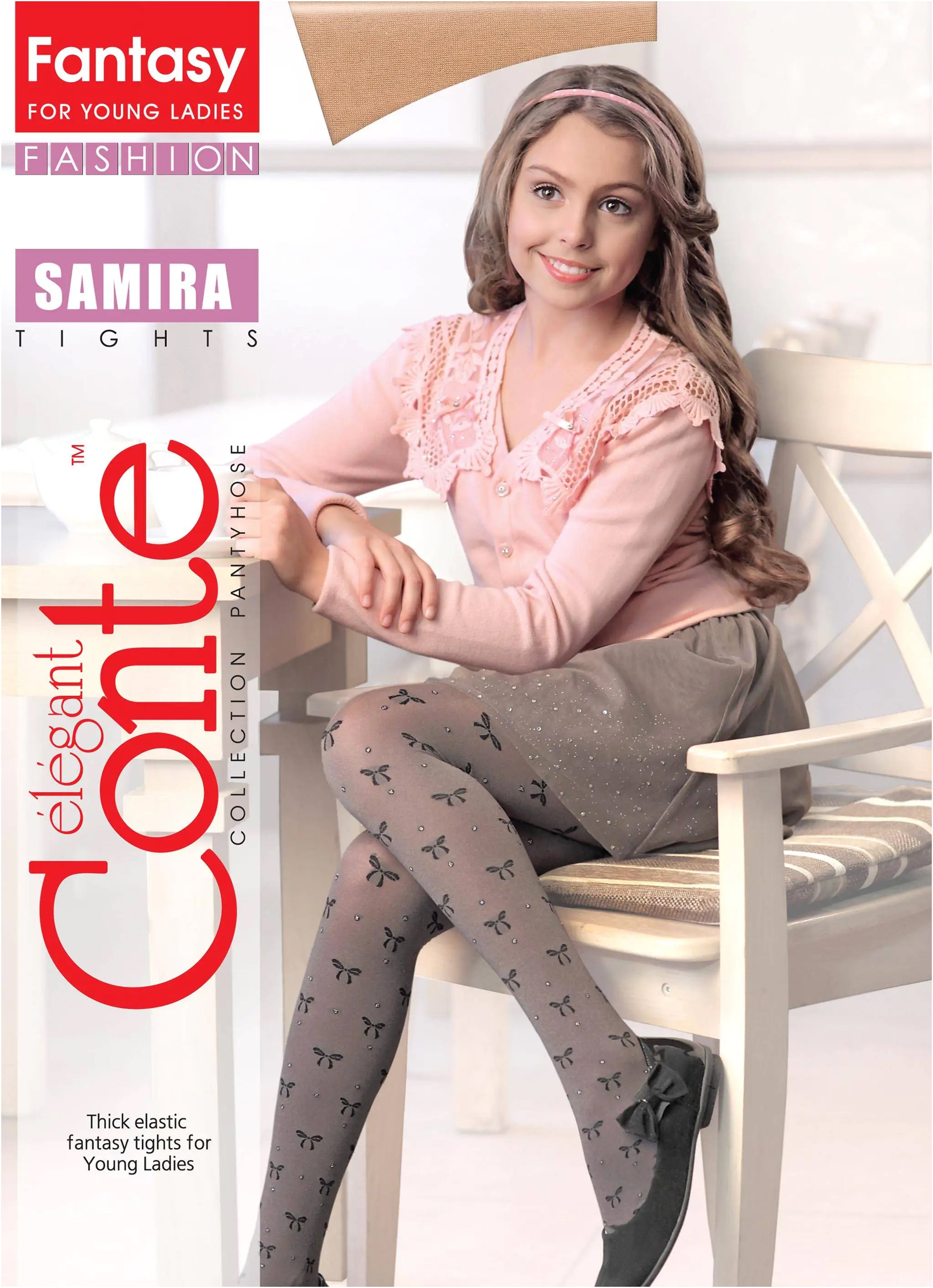 TheRanok.com Conte Tights for girls - Samira 50 Den — back view
