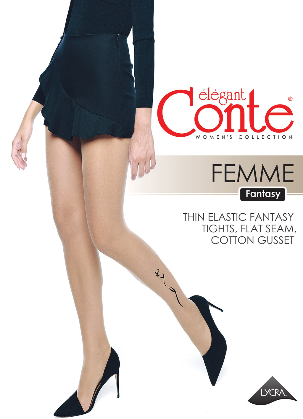 TheRanok.com Fantasy Tights Conte Femme - Tattoo Design — side view