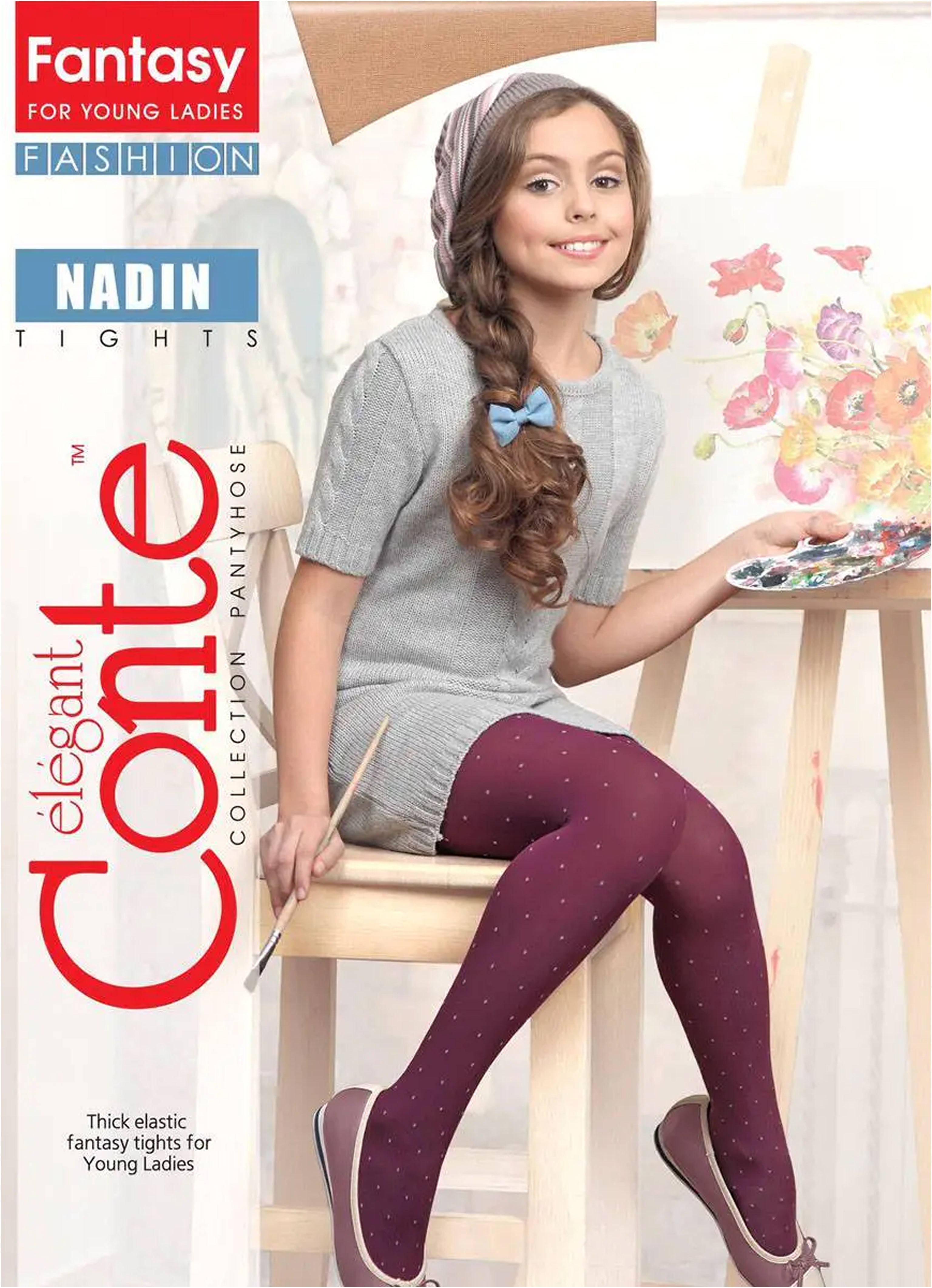 TheRanok.com Conte Tights for girls - Nadin 50 Den — product on model