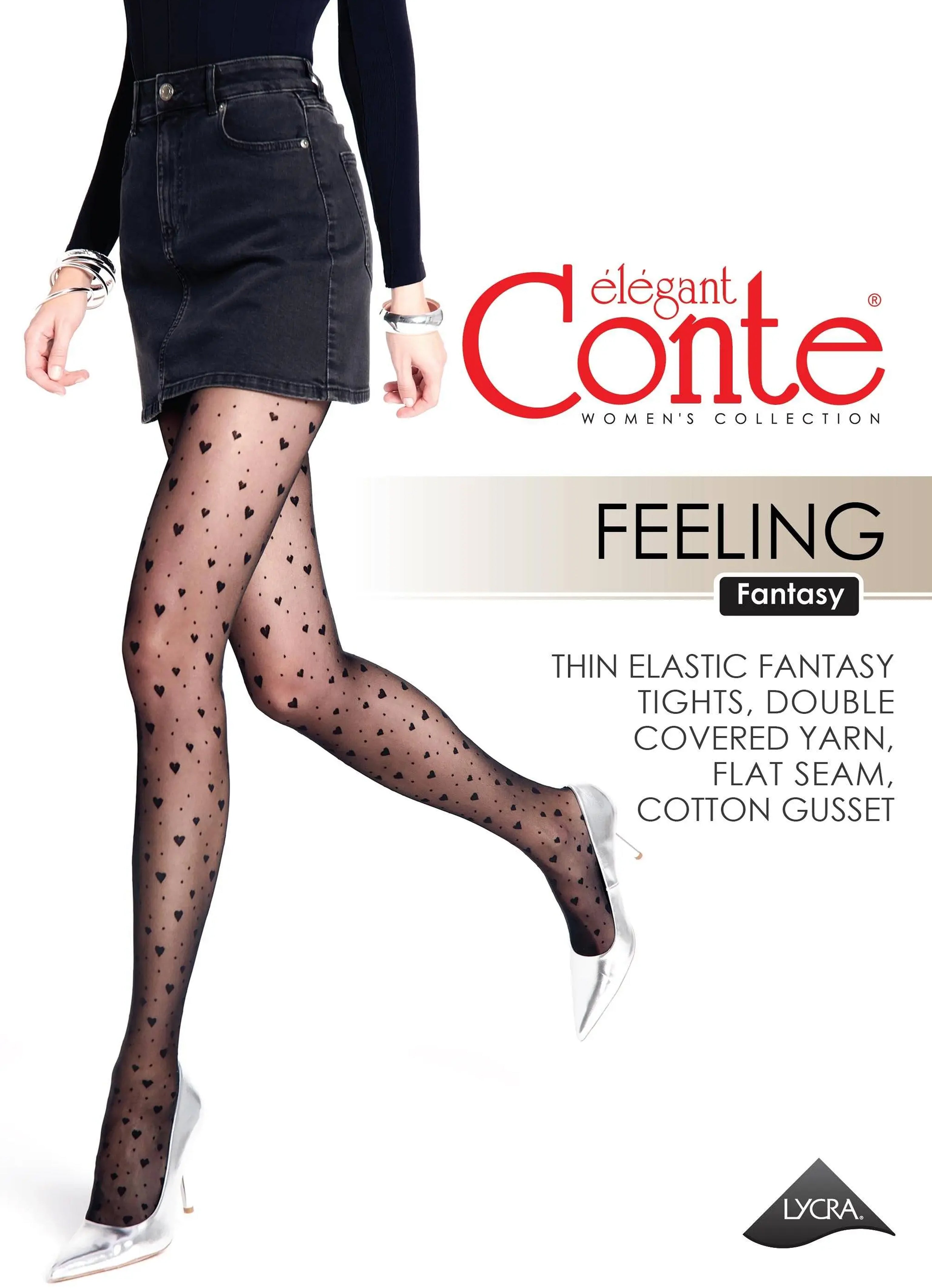 TheRanok.com Fantasy Tights Conte Feeling - Hearts and Dots — color detail