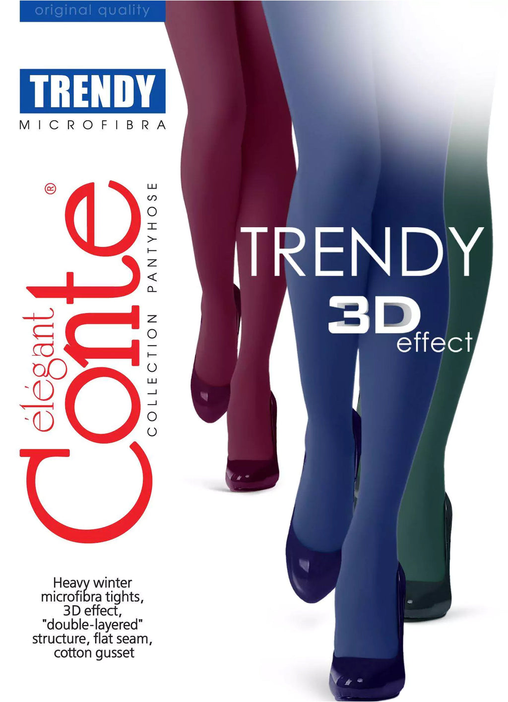 TheRanok.com Tights Conte Trendy 150 Den - Microfiber 3D effect — back view
