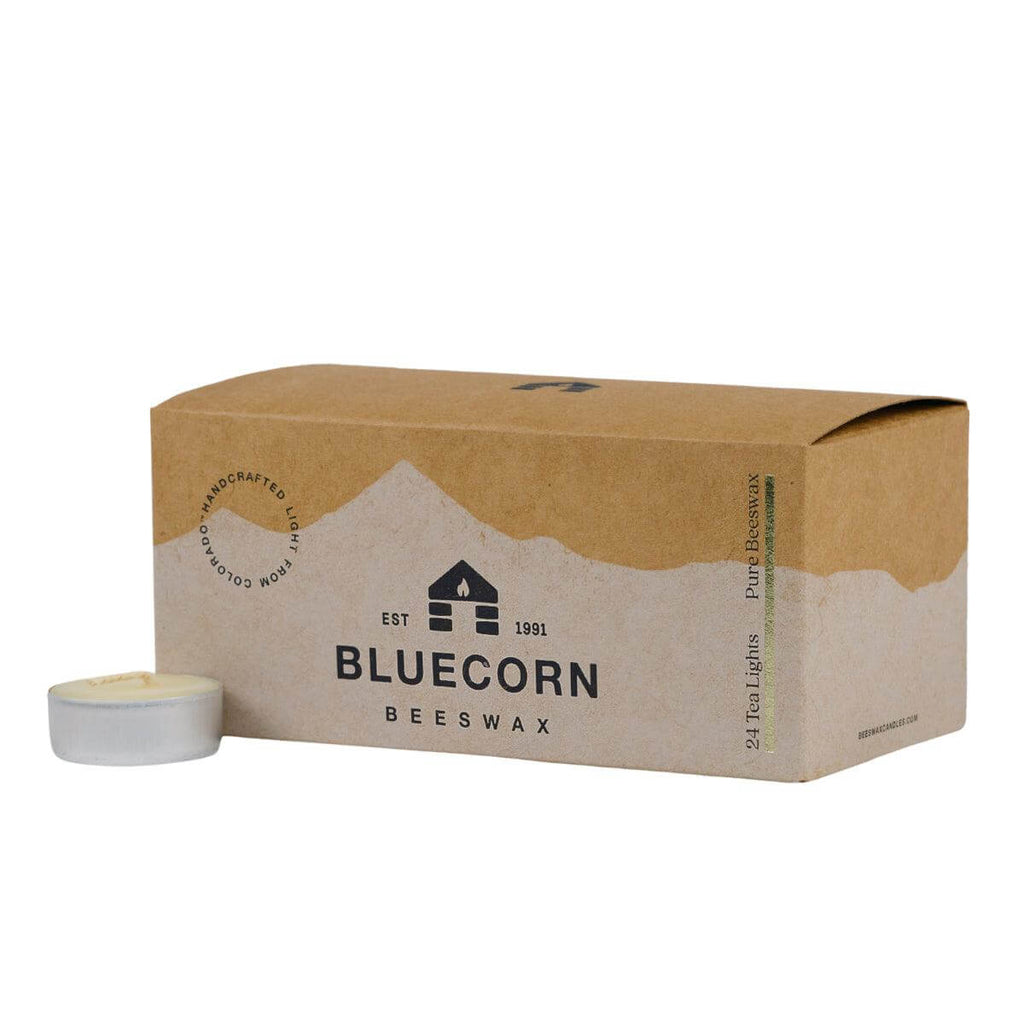 Bluecorn Candles Pure Beeswax Tea Light Candles — main product shot