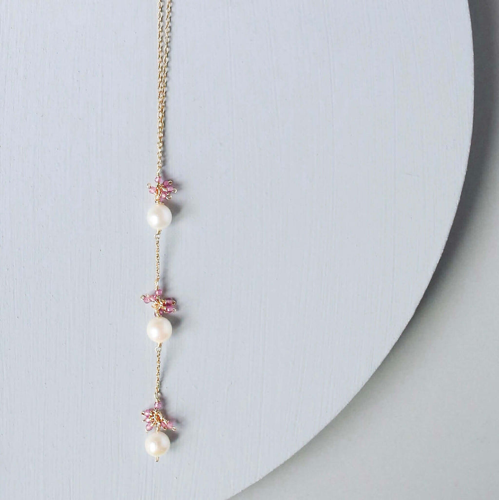 PARKEN JEWELRY Pearl and Gemstone Necklace Collection — alternative angle