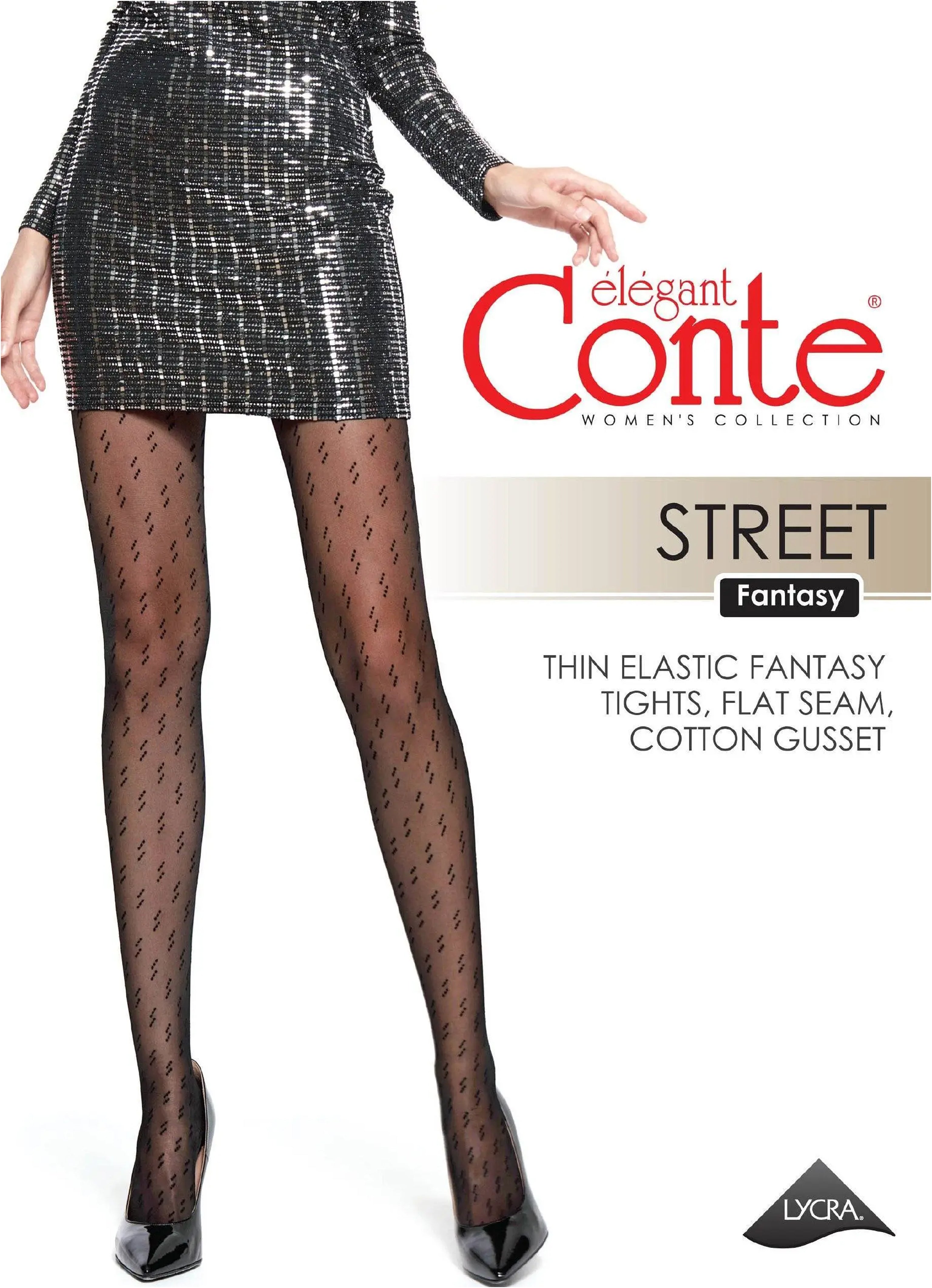 TheRanok.com Fantasy Tights Conte Street - Triple Dot Pattern — in-use photo