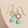 PARKEN JEWELRY The Airie Earring - Blue Chalcedony Gold — main product shot