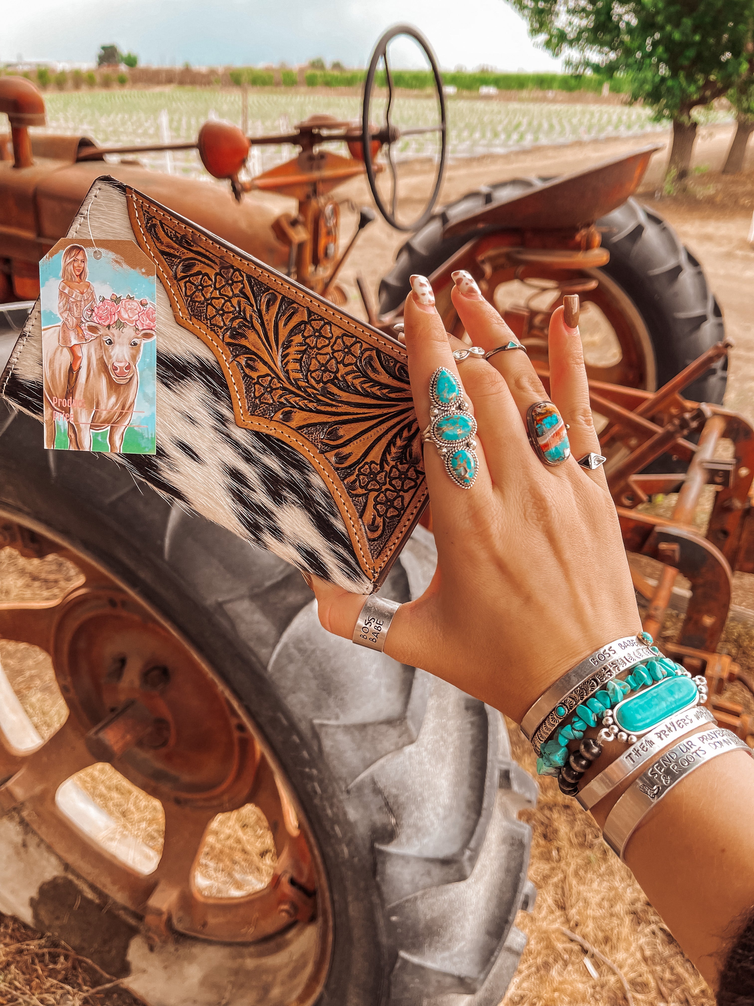 Haute Southern Hyde Dusty Anna Tooled Wallet — main product shot