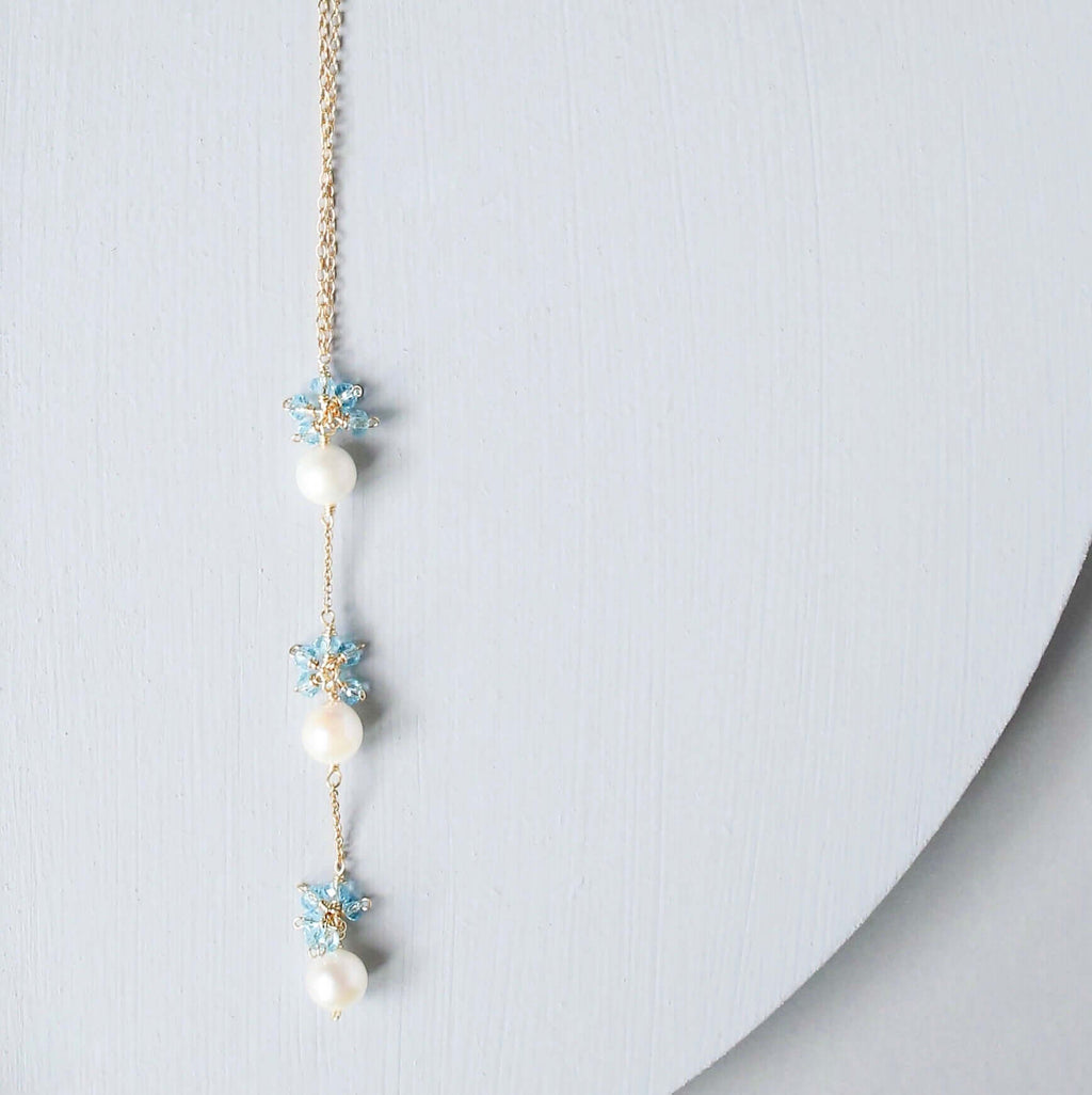 PARKEN JEWELRY Pearl and Gemstone Necklace Collection — side view