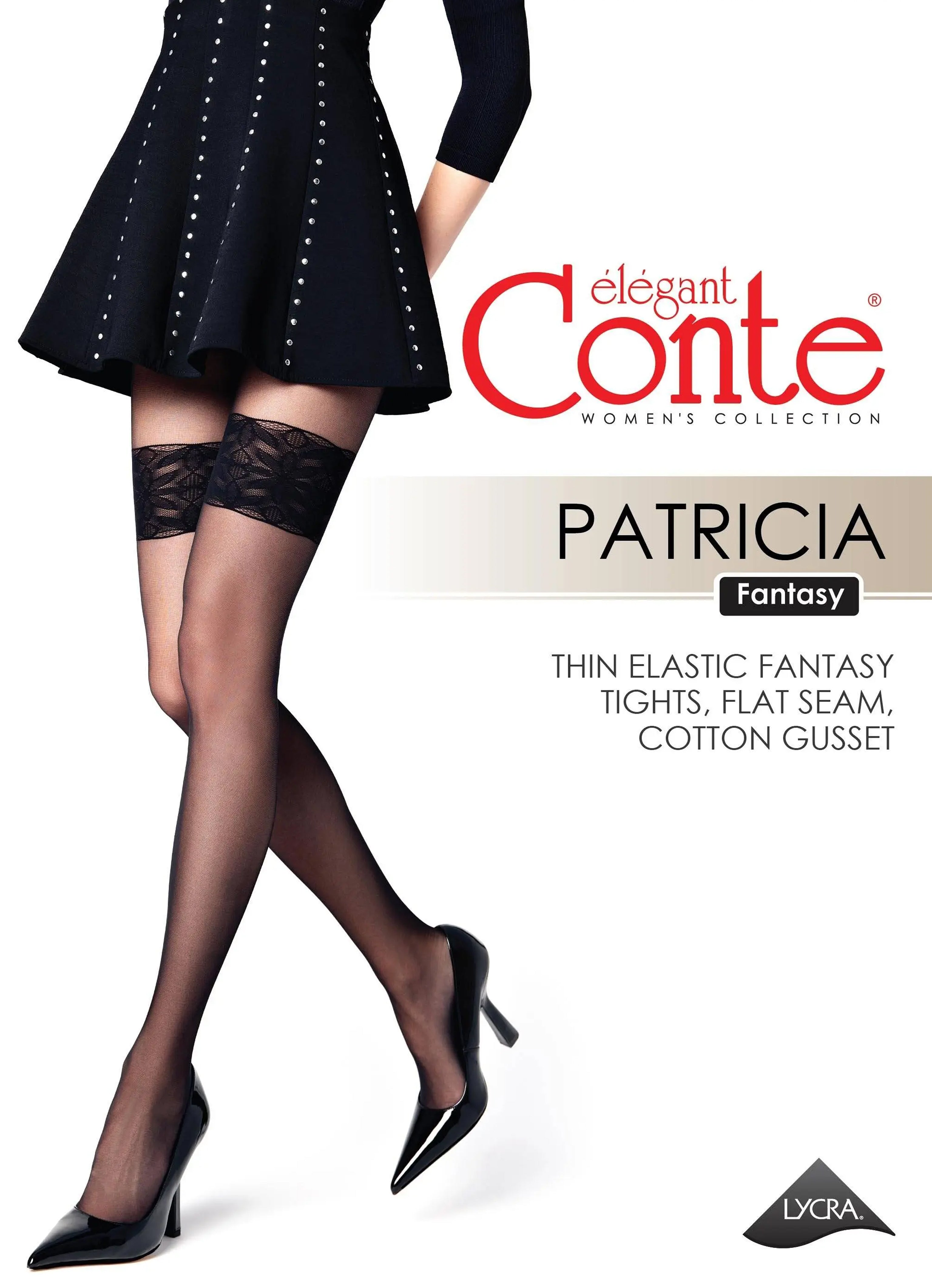 TheRanok.com Fantasy Tights Conte Patricia - Imitation of Lace Stockings — product on model