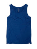 Spun Bamboo Men's Bamboo Viscose/Organic Cotton Tank Top True Navy Color + Boxer Style Underwear White Color — main product s