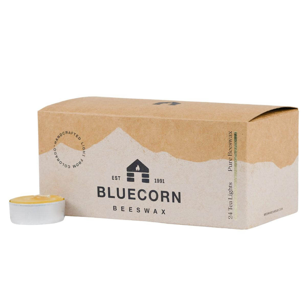 Bluecorn Candles Pure Beeswax Tea Light Candles — alternate view