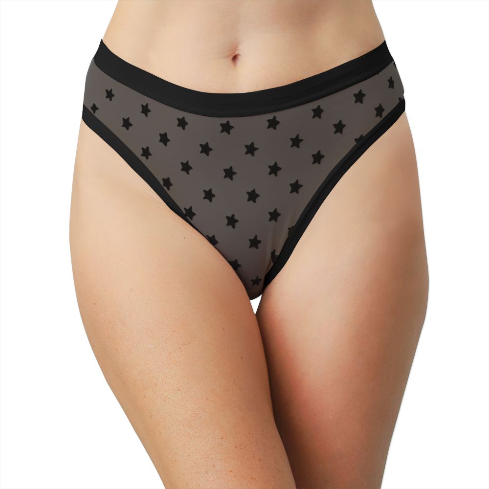 Star Mesh High Leg  Bikini