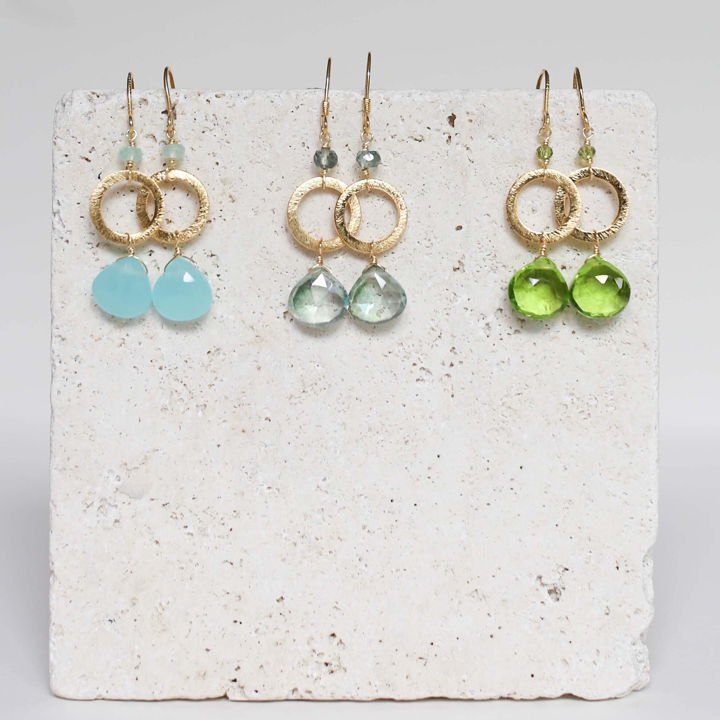 PARKEN JEWELRY The Airie Earring - Green Amethyst Gold — earrings category context