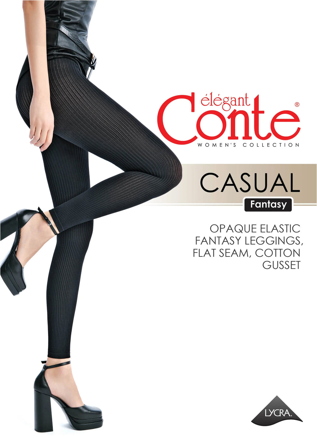 TheRanok.com Fantasy Leggings Conte Casual 100 Den - Matte Finish — alternative angle