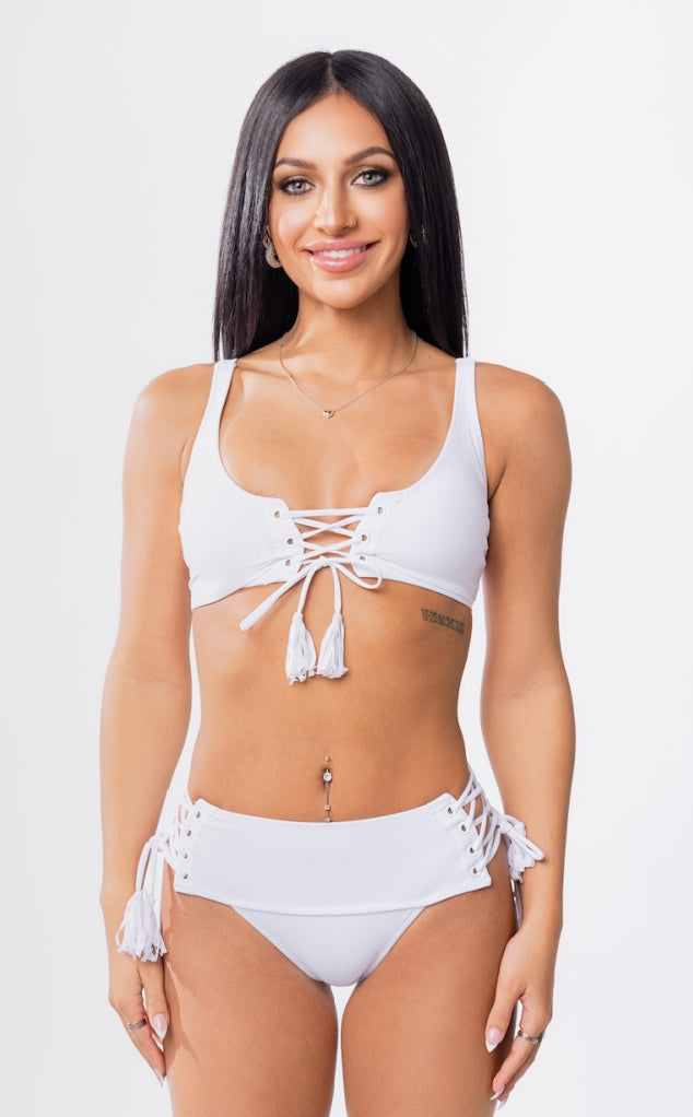 Forever Young Swimwear Forever Young Swimwear Indio Lace Up Bikini Top — detail shot 10