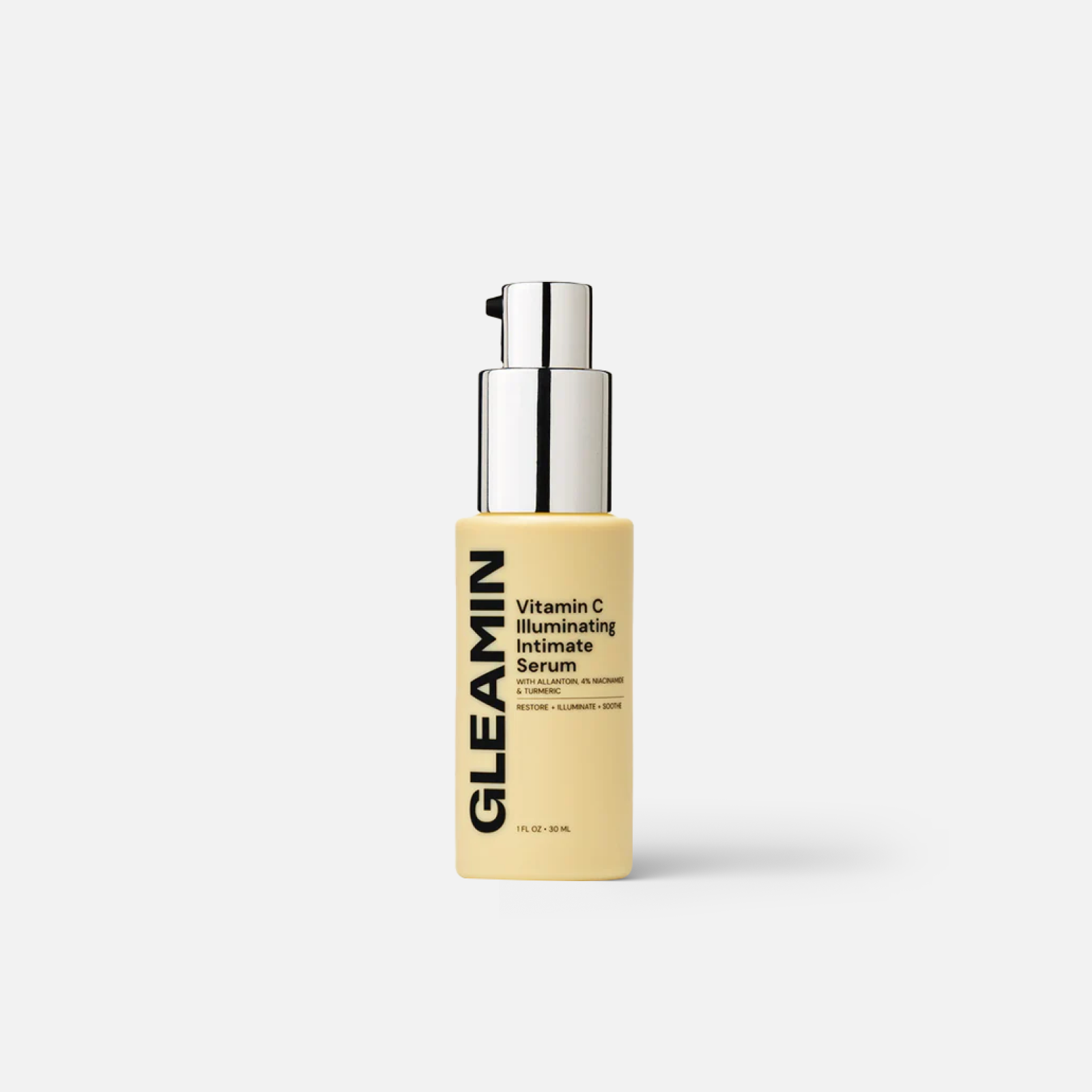 Gleamin Illuminating Intimate Serum — dropper bottle product shot