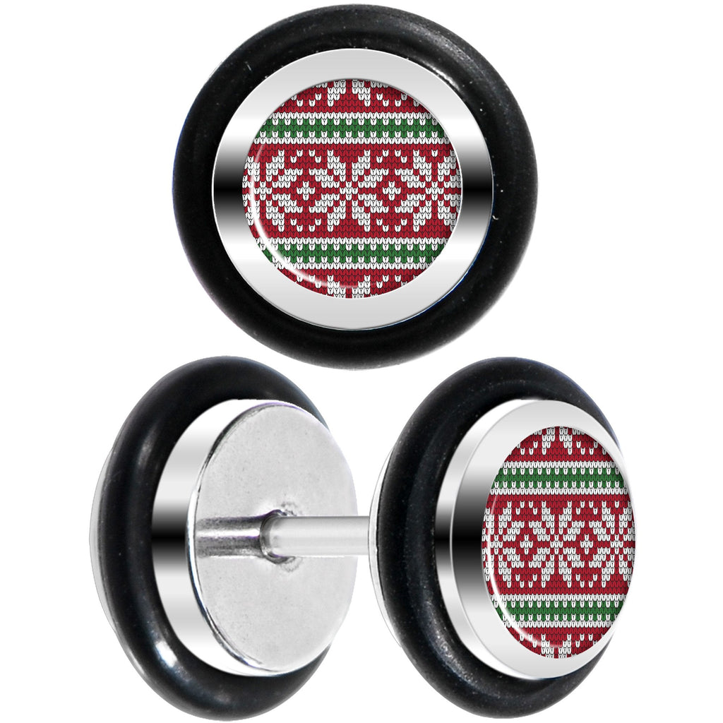BodyCandy Red Green Christmas Sweater Cheater Plug Set — main product shot