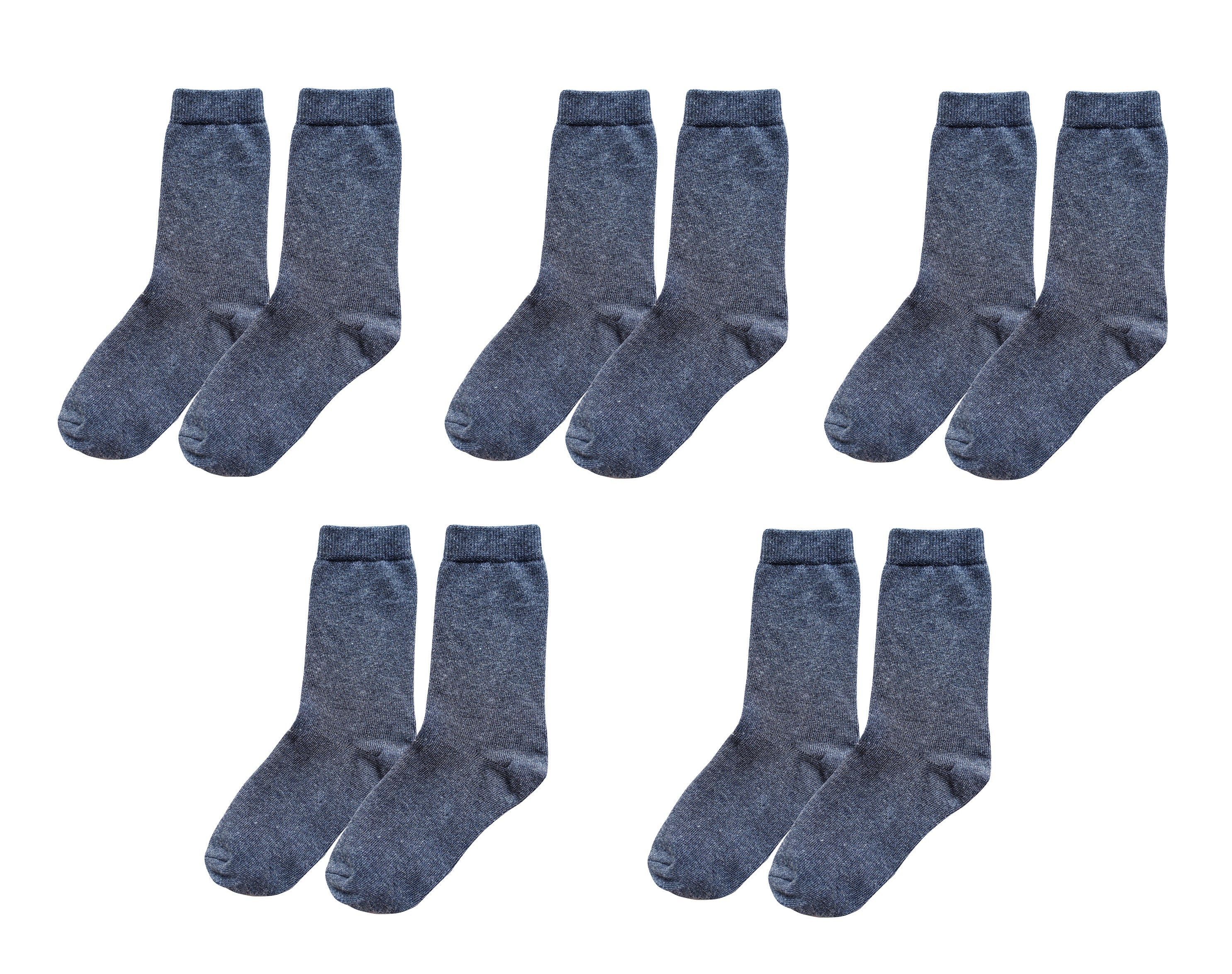 tittimitti tittimitti® Kids 98% Organic Cotton Crew Socks 5-Pack – Breathable Everyday & School Socks for Boys & Girls (Soft,