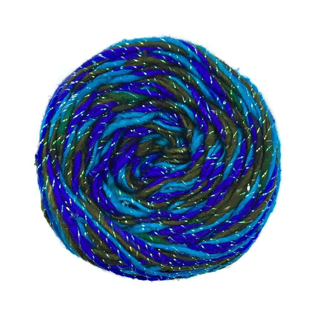 Darn Good Yarn Silk Mer-Slippers Crochet Kit — product on model