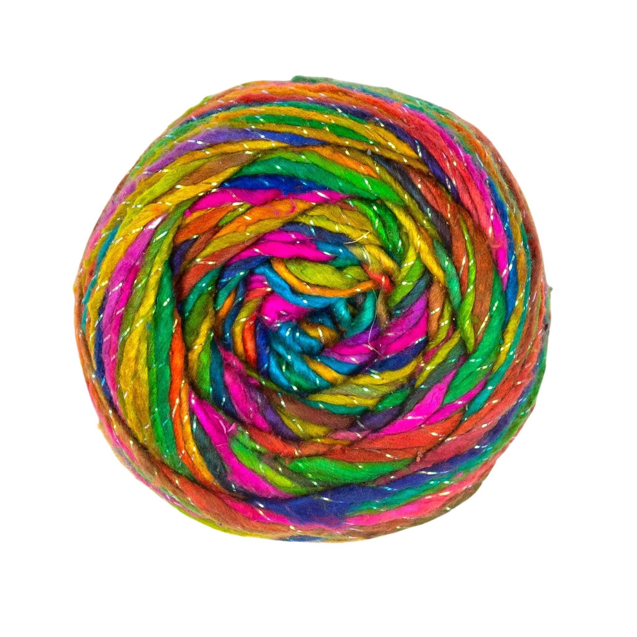 Darn Good Yarn Silk Mer-Slippers Crochet Kit — flat-lay composition