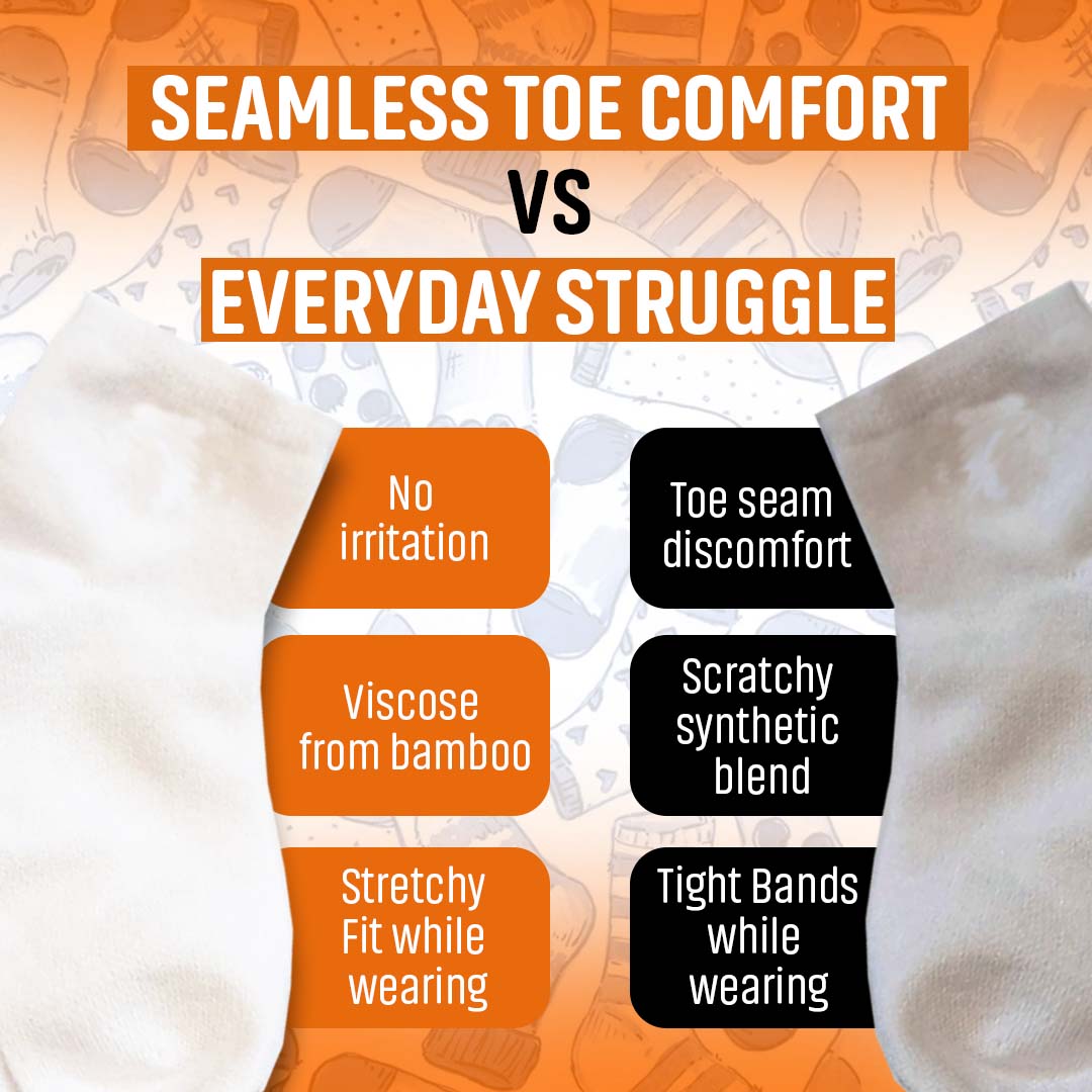 ParkerandTalia SmoothToe™ Ankle Socks – 5 Pack (Multi Color) — feature highlight