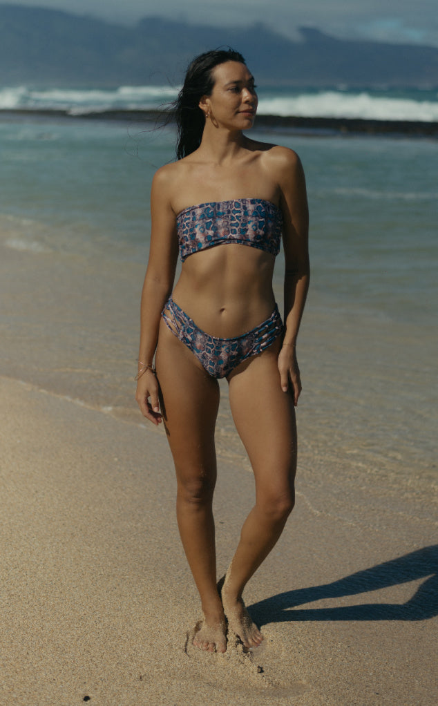 Forever Young Swimwear Banzai Beach Strappy Bandeau Bikini Top — feature highlight