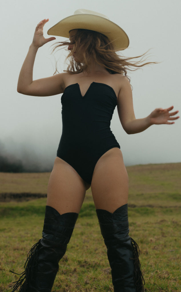 Forever Young Swimwear Forever Young Swimwear Cape Cod V Cut One Piece Swimsuit — back view
