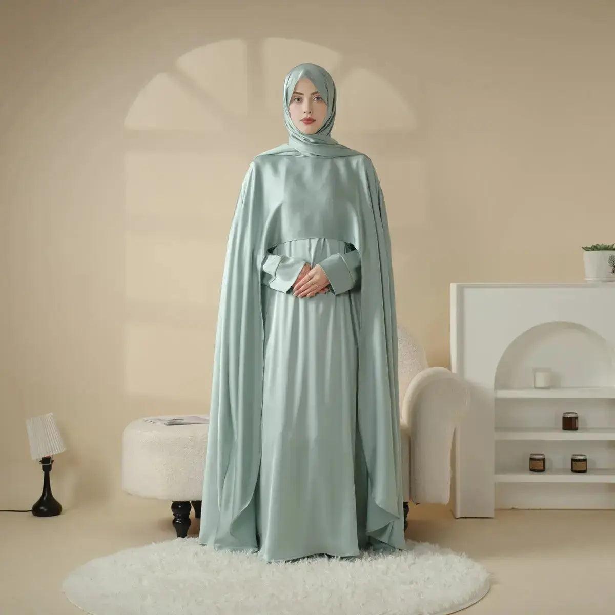 Mariam's Collection Luxury Wedding Abaya 3-Piece Bridal Abaya Set (MOA044) — main product shot