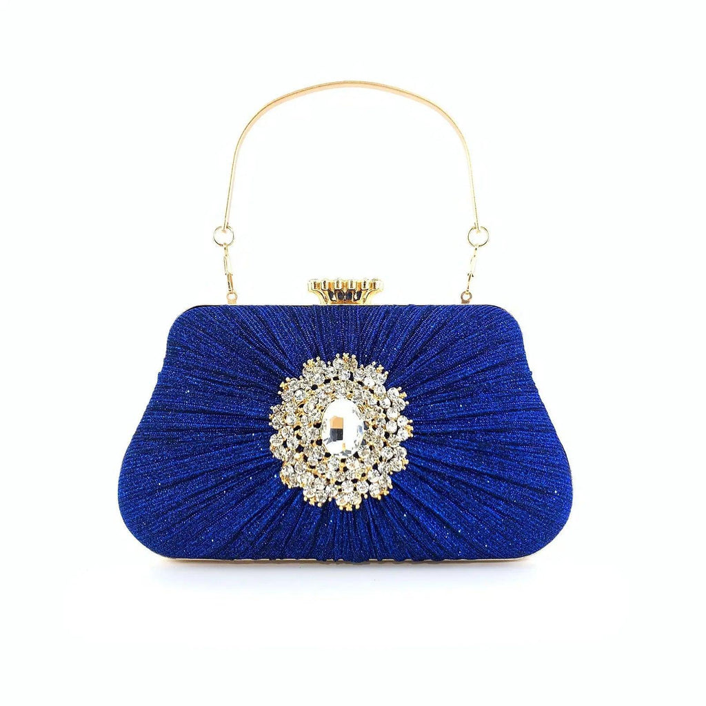 Mariam's Collection Mariam's Collection MAC033 Women's Pleated Craft Rhinestone Bag — main product shot