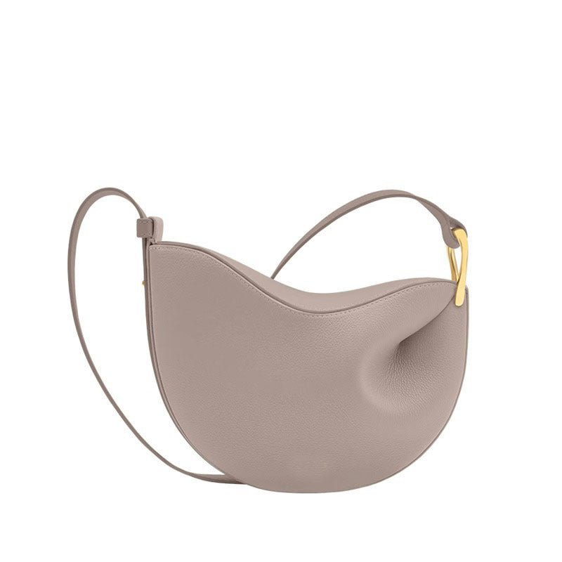 Mariam's Collection MAC182 Lychee Textured One-Shoulder Crossbody Saddle Bag — flat-lay composition
