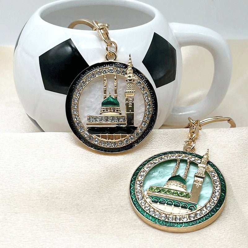 Mariam's Collection Gold Plated Mosque Of The Prophet Keychain | Masjid an-Nabawi Keychain (MAC214) — main product shot