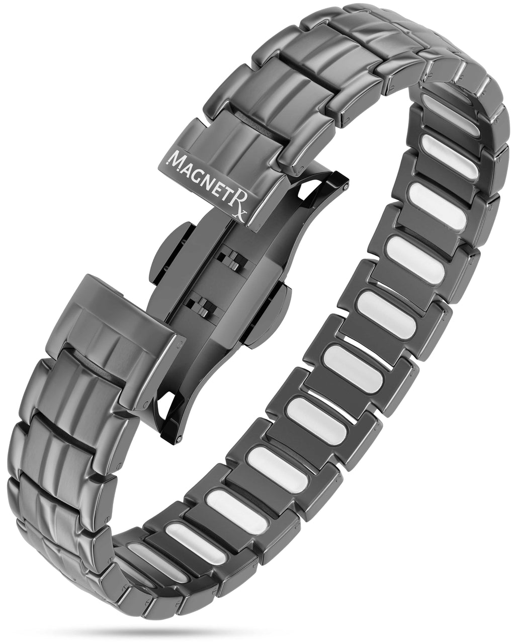 MagnetRX EllipseMAX Magnetic Bracelet for Men (Gunmetal) — main product shot