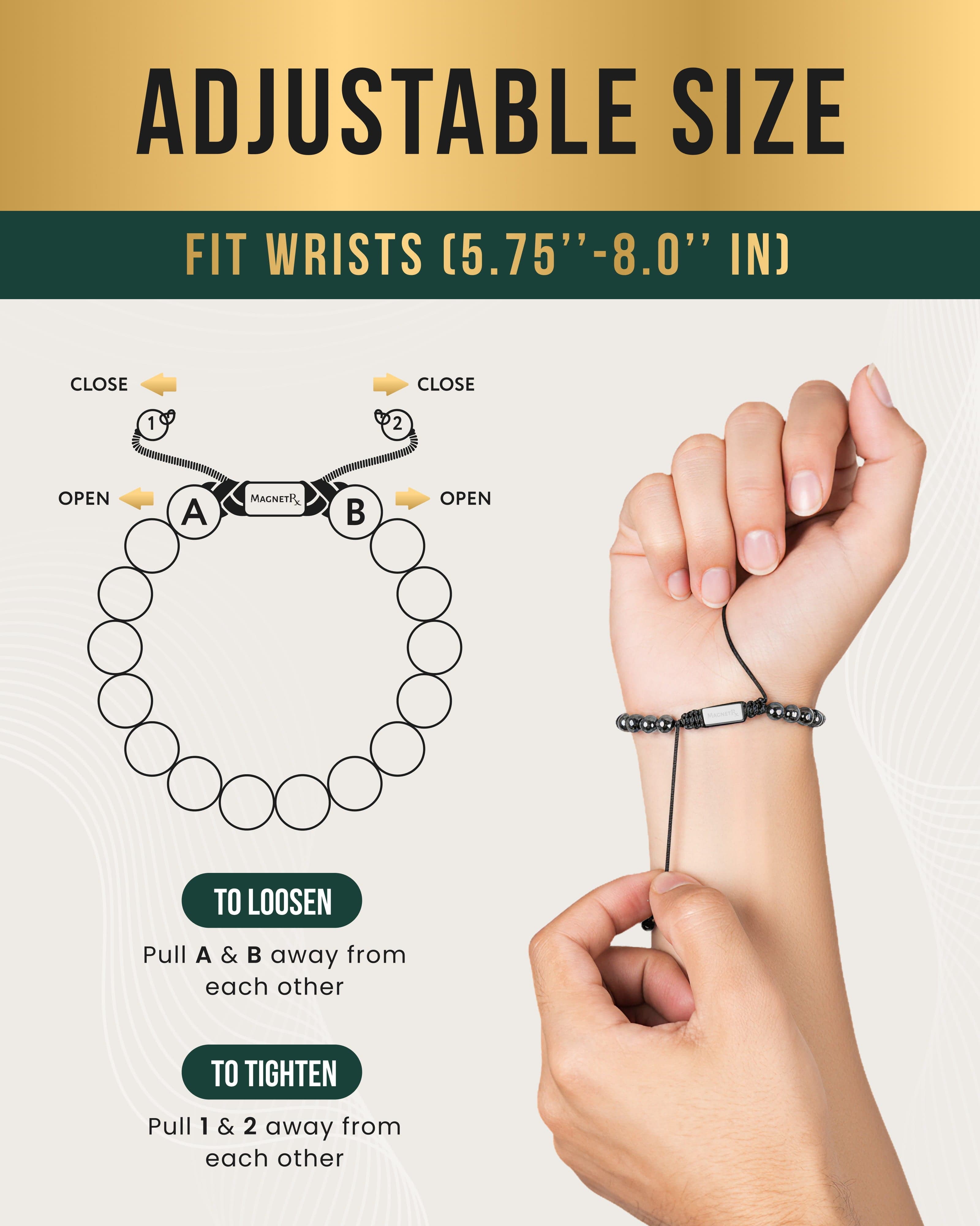 MagnetRX High Power Magnetic Hematite Bracelet Classic 6mm Bead — lifestyle worn / used context