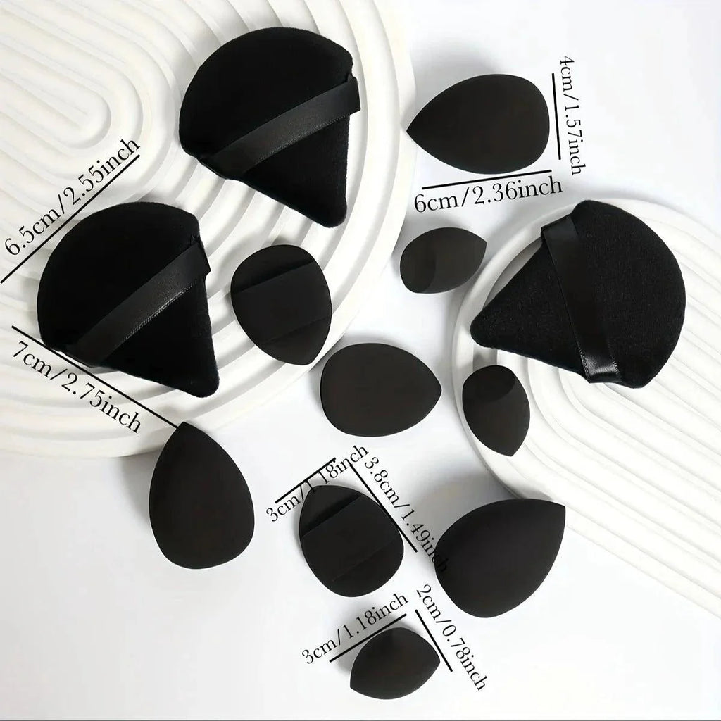 12 Piece All Purpose Makeup Sponge Set with Loose Powder