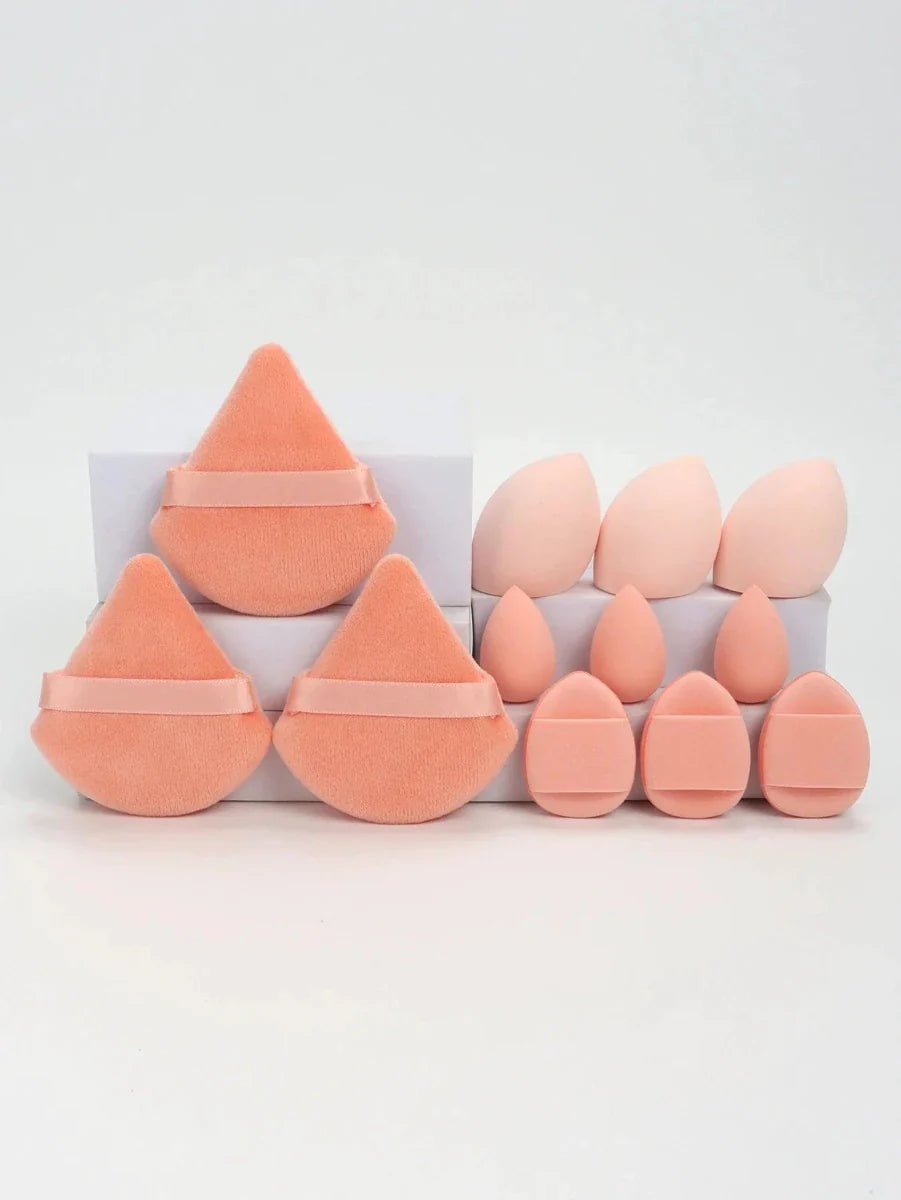 12 Piece All Purpose Makeup Sponge Set with Loose Powder