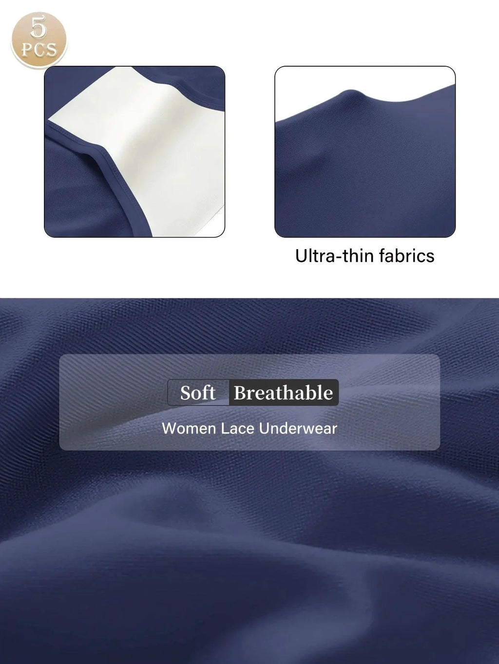 5 pcs high waist tummy Ice silk scarless women's triangle panties comfortable breathable buttocks summer thin models
