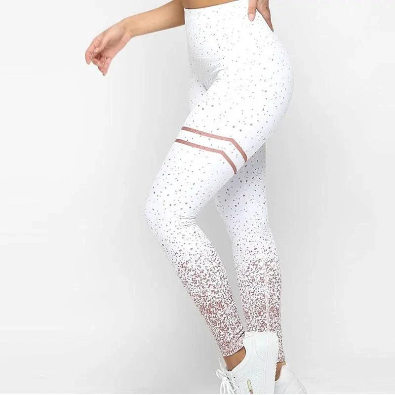 Chic Gold Print Leggings