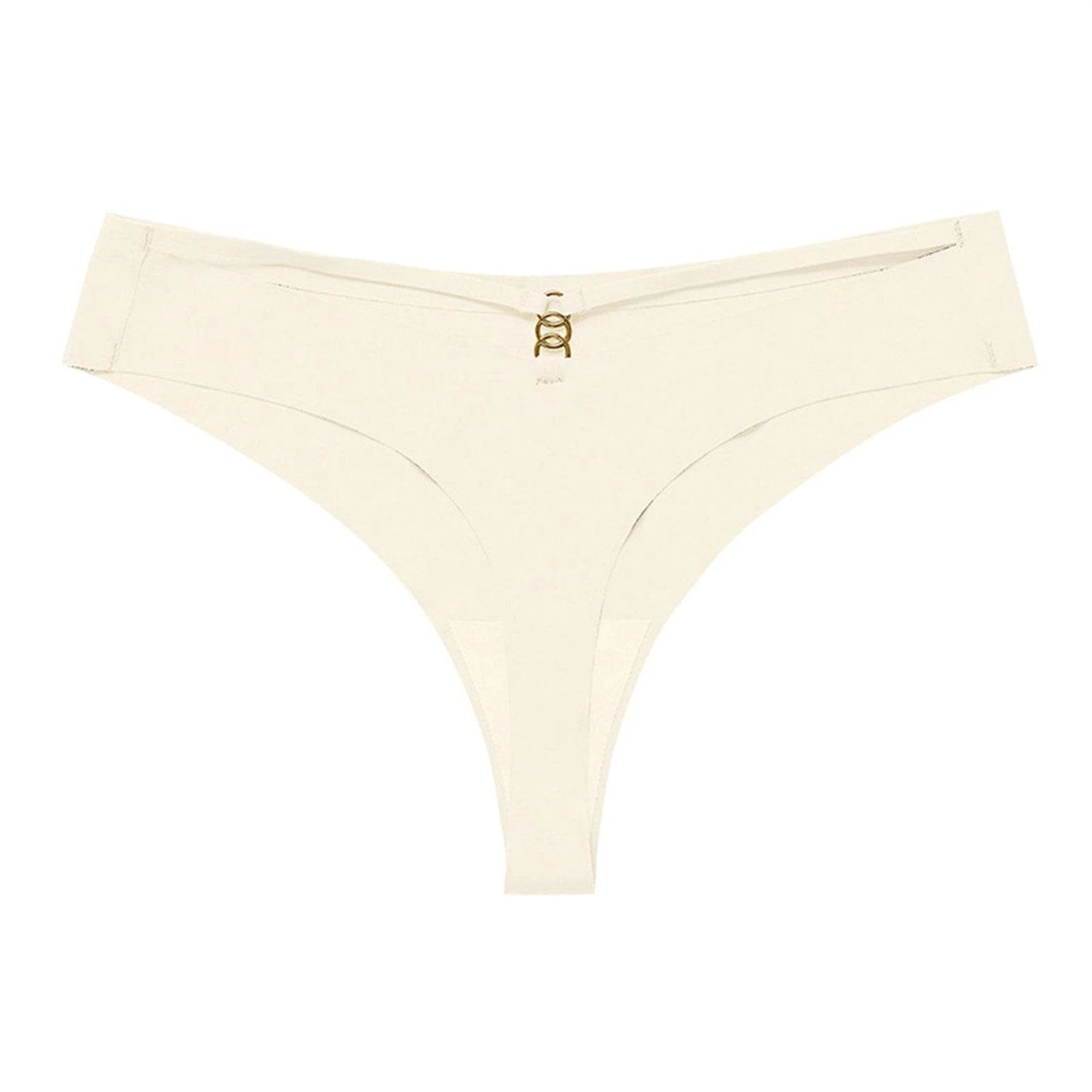 Ice Silk G-String Thong Set for Women | Seamless Low-Waist with Hollow Out T-Back Design | Confidently Sexy Lingerie