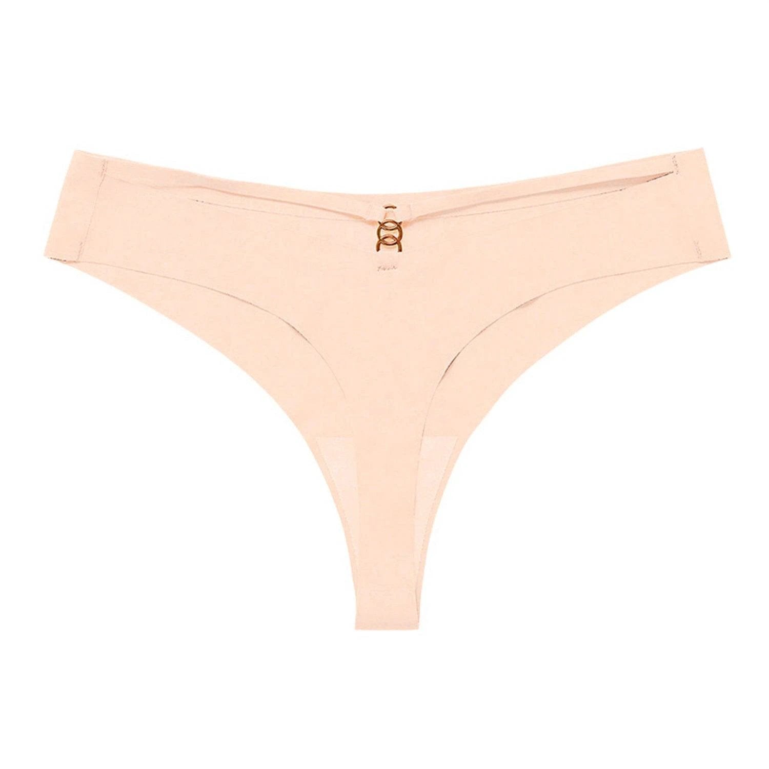 Ice Silk G-String Thong Set for Women | Seamless Low-Waist with Hollow Out T-Back Design | Confidently Sexy Lingerie