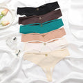 Ice Silk G-String Thong Set for Women | Seamless Low-Waist with Hollow Out T-Back Design | Confidently Sexy Lingerie