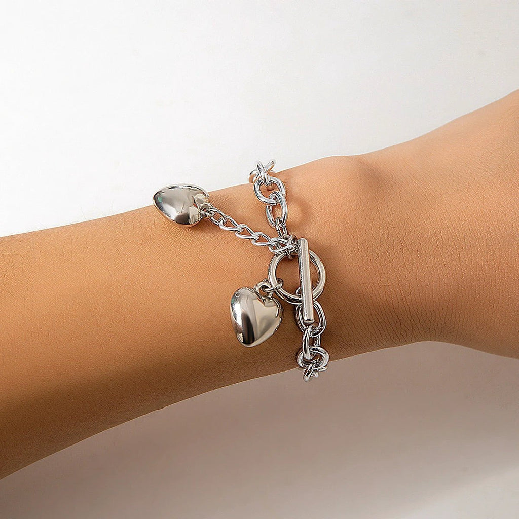 Thick Chain Lock and Key Pendant Necklace - Trendy Fashion Jewelry