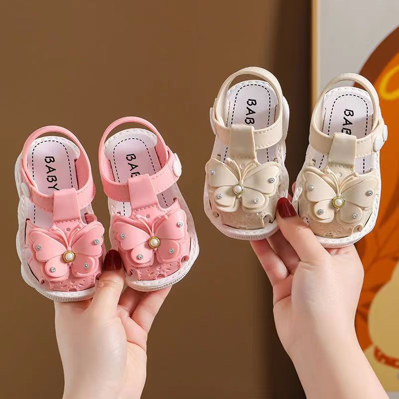 Girls' Sandals Summer New Children's Non-slip Soft Sole Infant Little Girl Baby Princess Beach Shoes