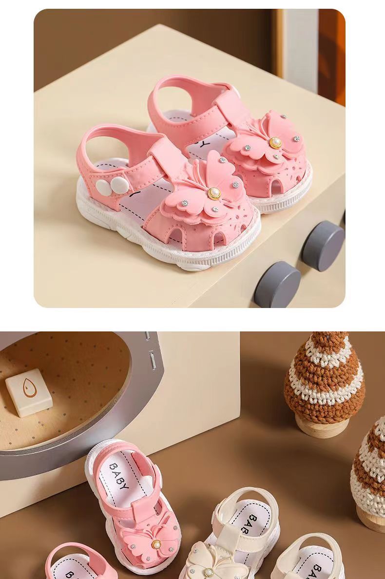 Girls' Sandals Summer New Children's Non-slip Soft Sole Infant Little Girl Baby Princess Beach Shoes