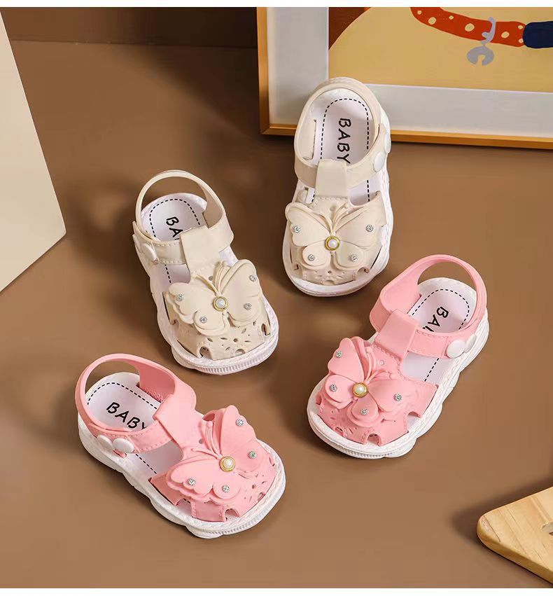 Girls' Sandals Summer New Children's Non-slip Soft Sole Infant Little Girl Baby Princess Beach Shoes