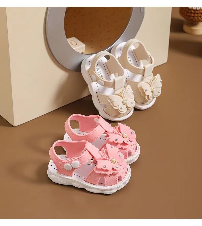 Girls' Sandals Summer New Children's Non-slip Soft Sole Infant Little Girl Baby Princess Beach Shoes