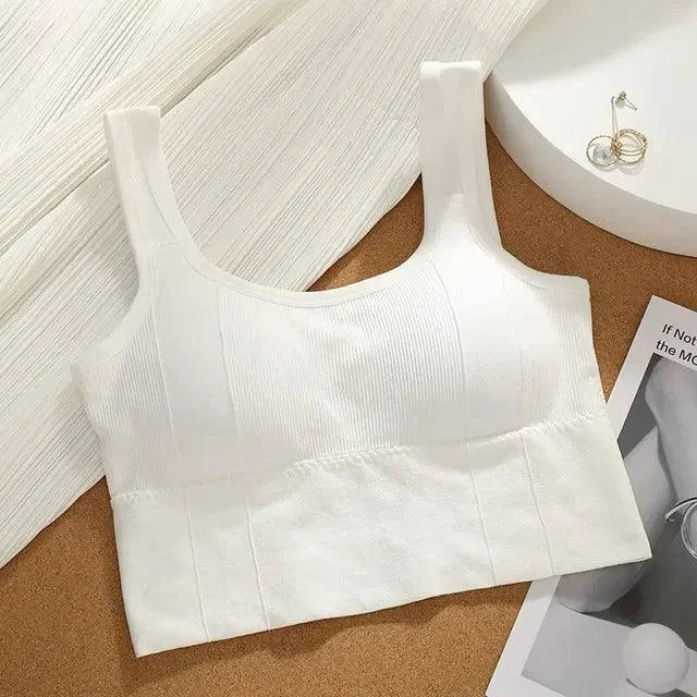 Mandotos Breathable Sports Bra Women Seamless Yoga Top Shockproof Crop Push Up Gym Workout